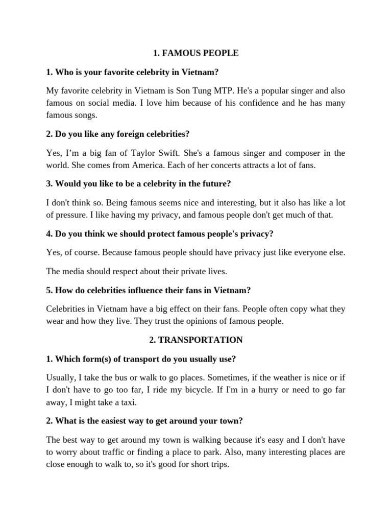 Speaking Test | PDF