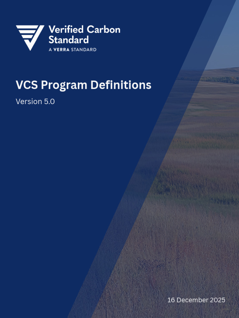 VCS Program Definitions v5.0 | PDF