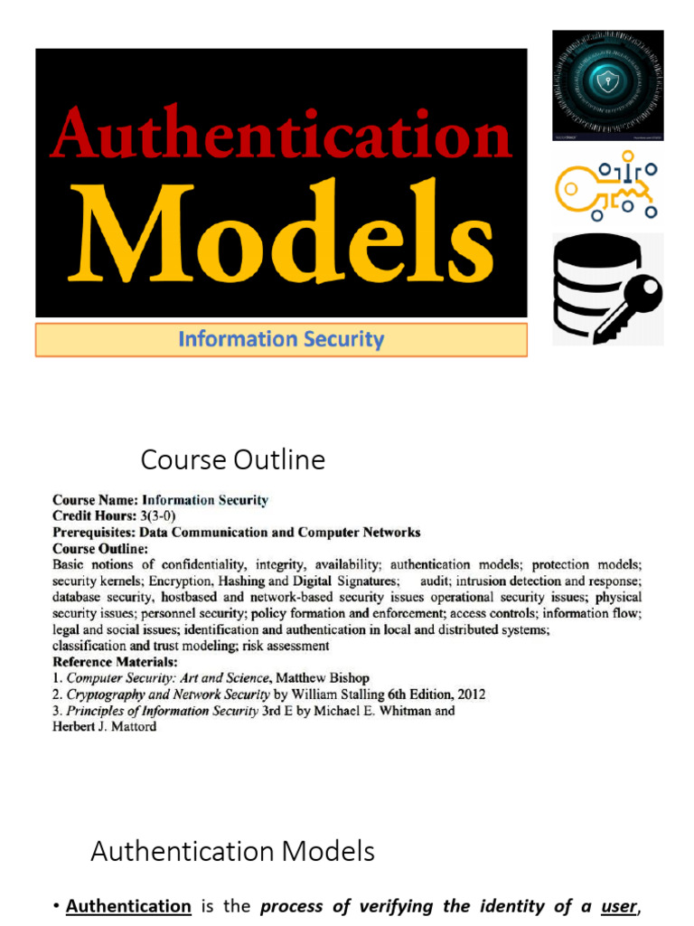 Information Security 02 - Authentication Models | PDF | Authentication ...