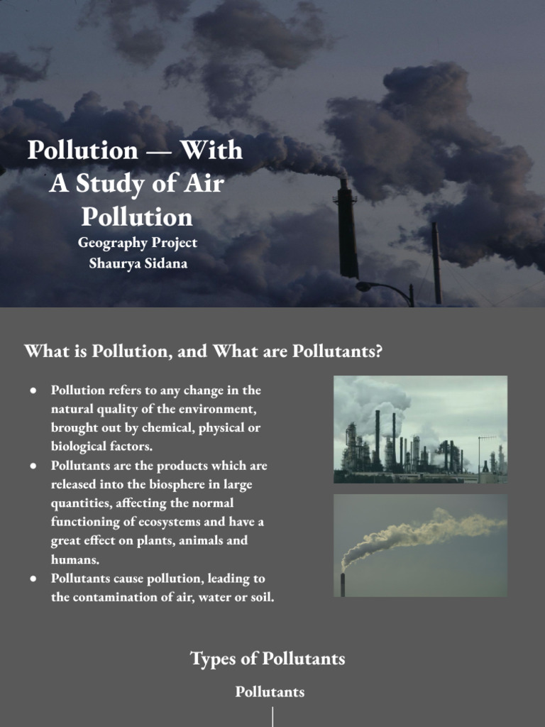 Pollution - A Study of Air Pollution | PDF