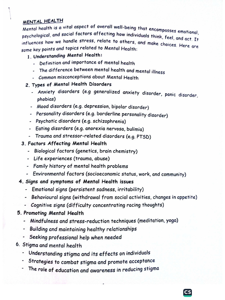 Mental Health | PDF