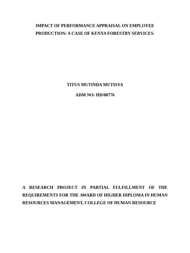 Impact of Performance Appraisal On Employee Production | PDF