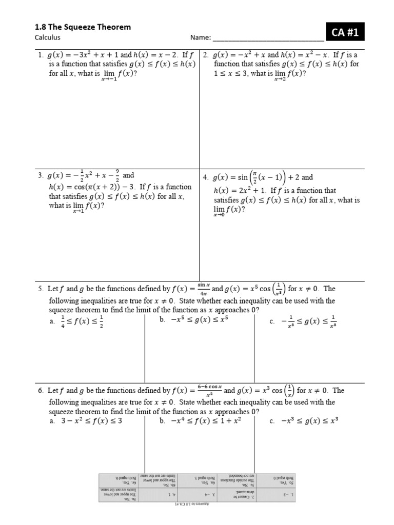 Calc 1.8 Ca1 | PDF