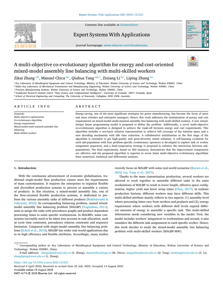 A Multi-Objective Co-Evolutionary Algorithm | PDF