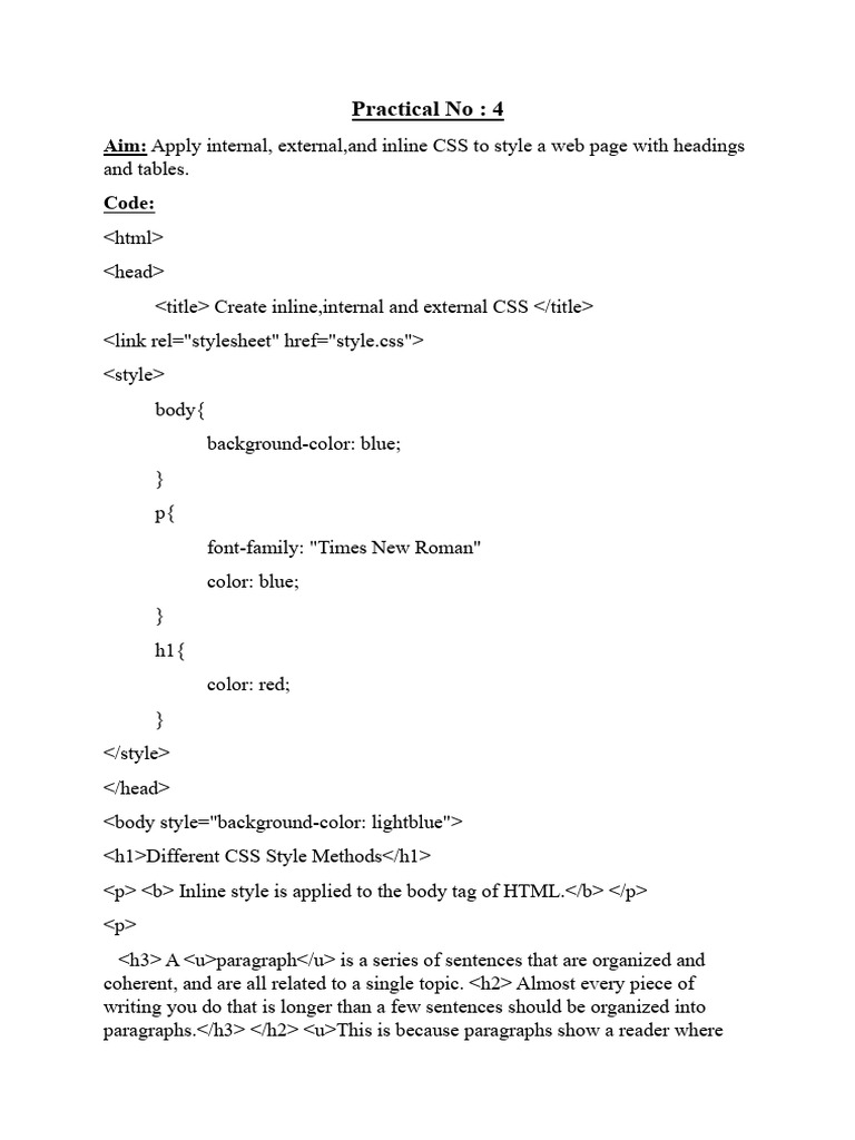 Practical 4 | PDF