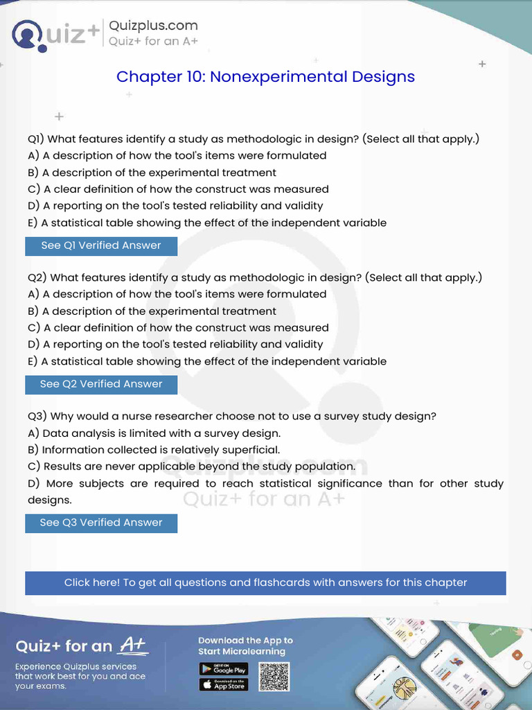 What Features Identify A Study As Methodologic in Design Select All ...