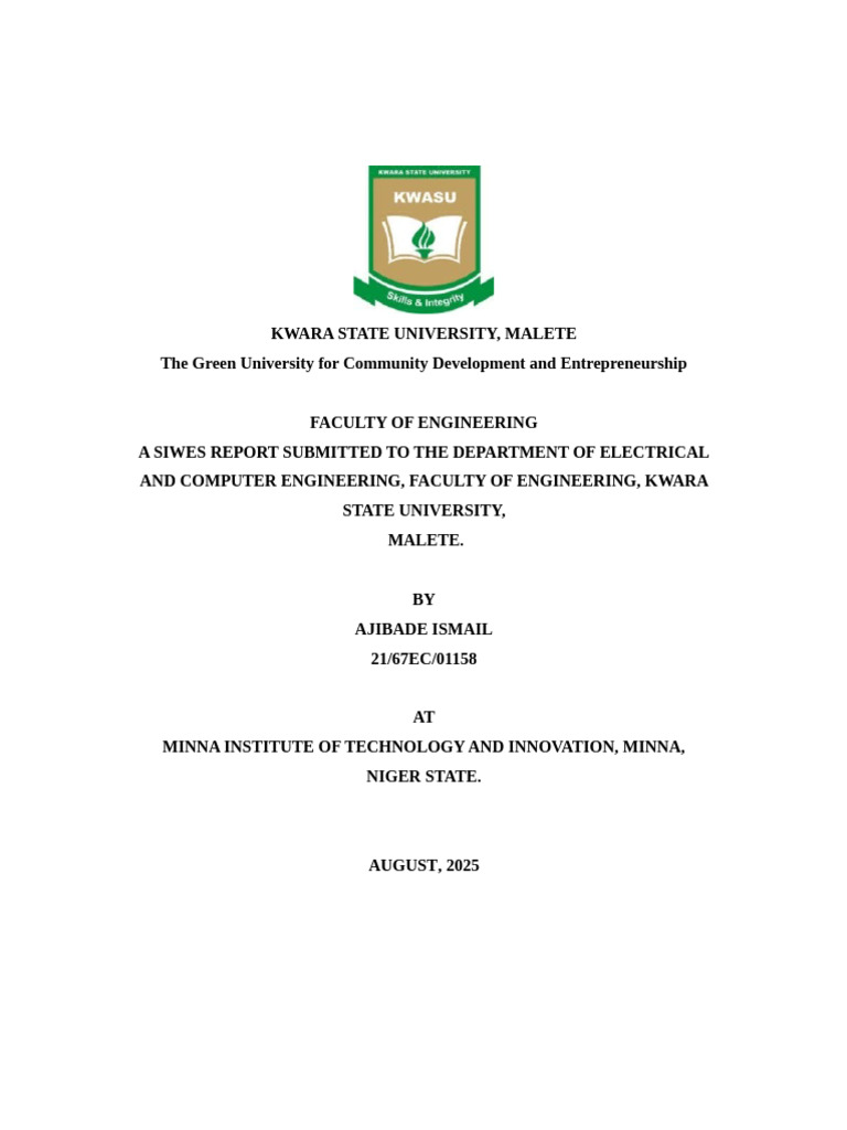 Ismail Siwes Report | PDF | Soldering | Electrical Wiring
