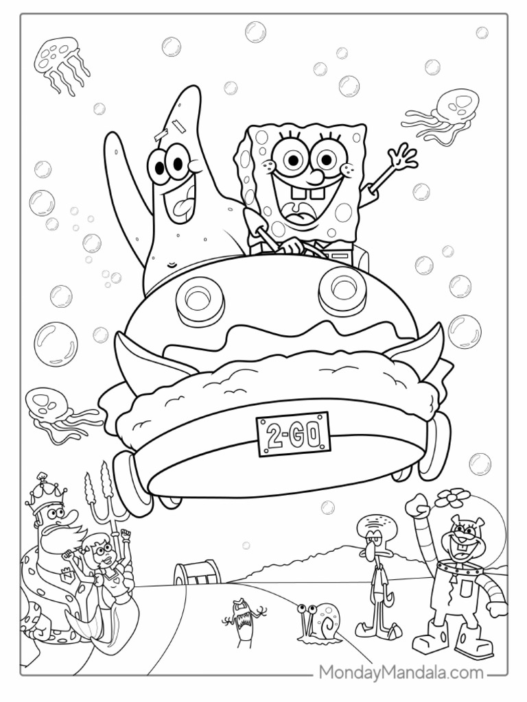 SpongeBob and Patrik Driving The Patty Wagon | PDF