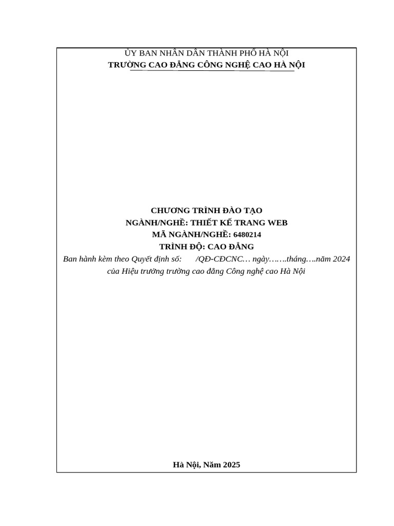 WEB - CD - CTĐT.27.10 .100 Tin Chi | PDF