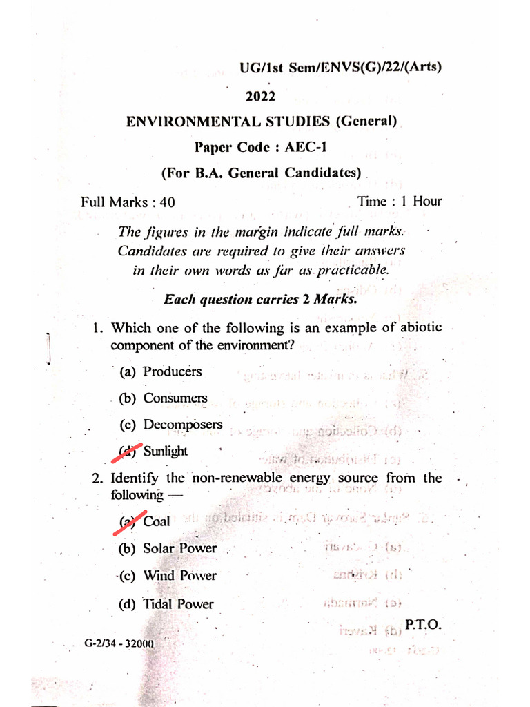 (2022) ENVS AEC - 1 General - Annotation | PDF