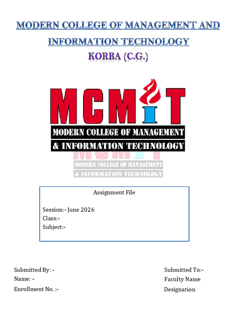 Assignment File FrontPage Format NEW | PDF