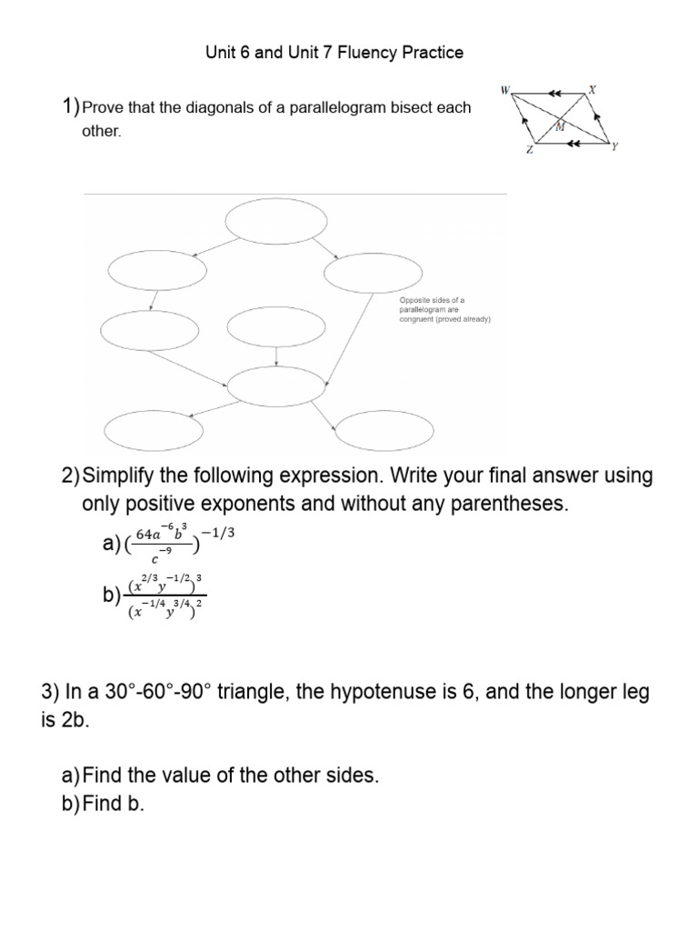 Unit 7 Proof Review Day Problems 2 | PDF