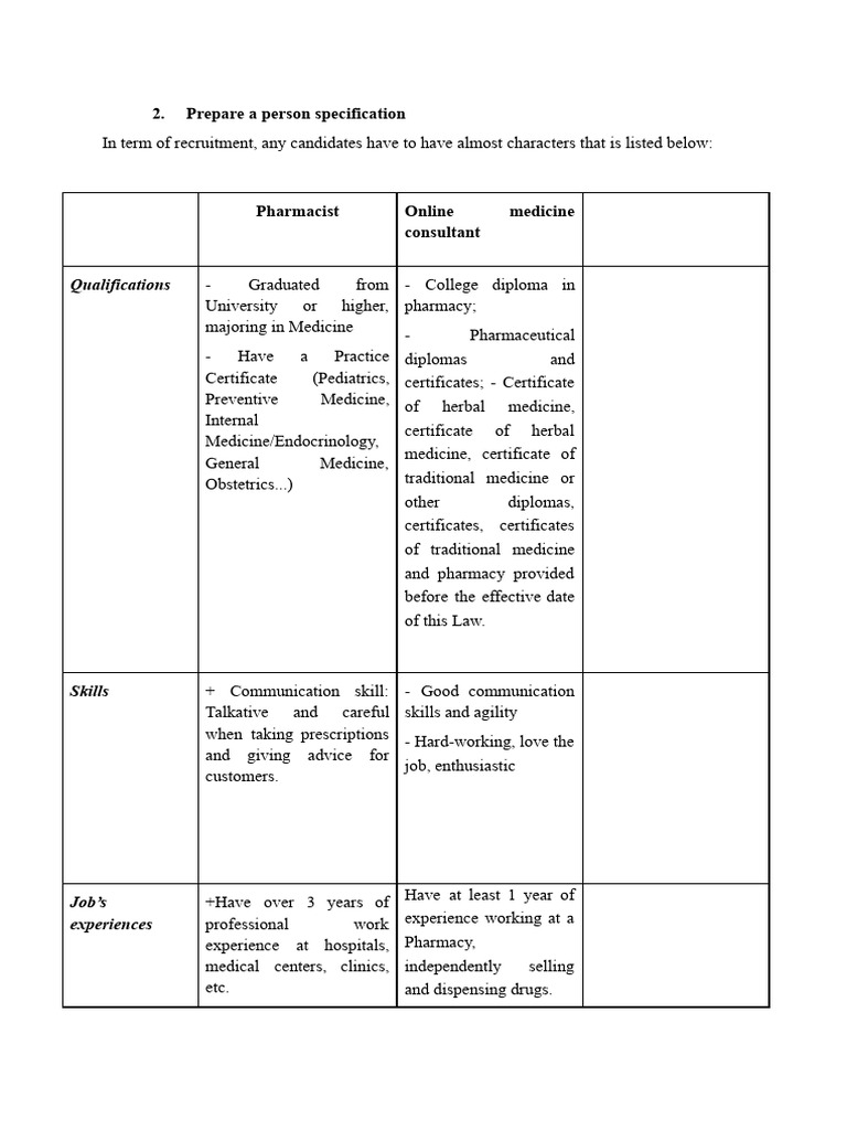 Person Specification | PDF