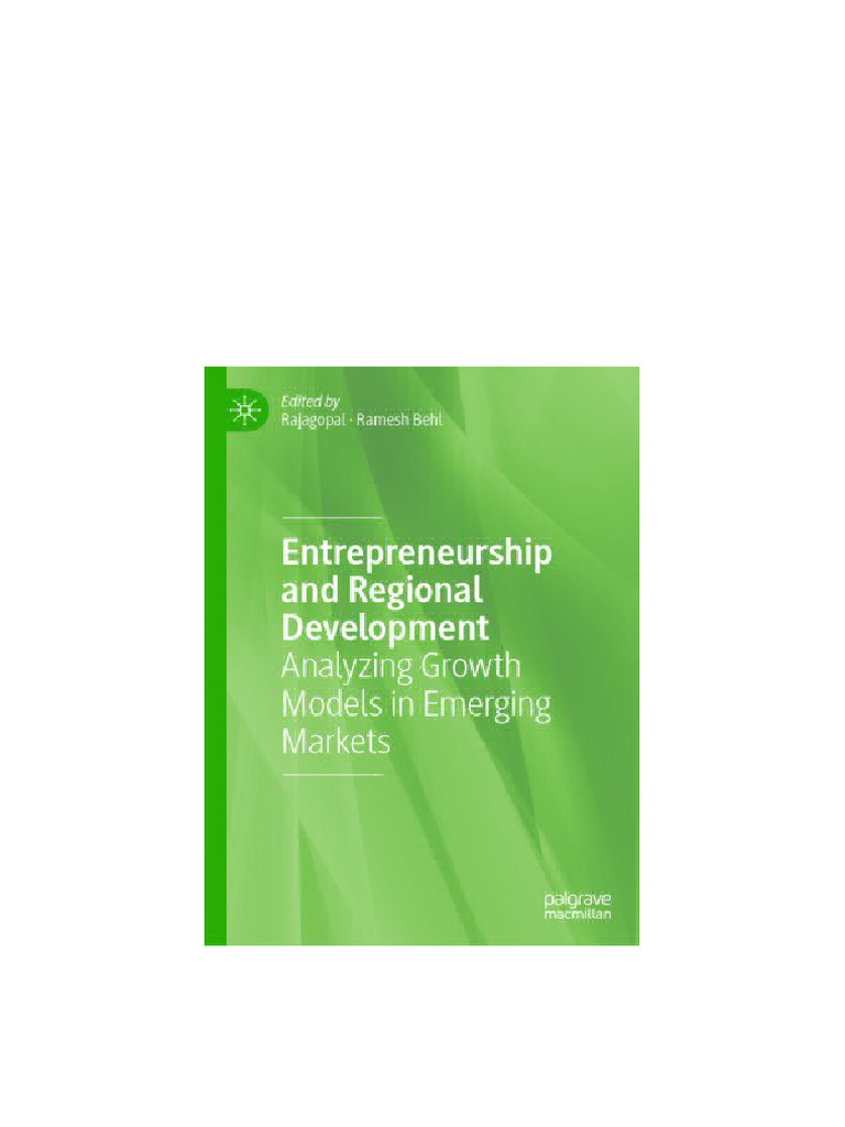 Entrepreneurship and Regional Development: Analyzing Growth Models in ...