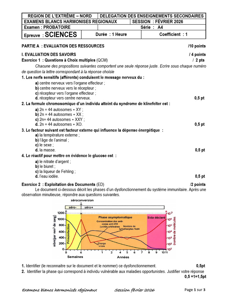 Sciences - Prob A4 Blanc 2026 - Bon | PDF