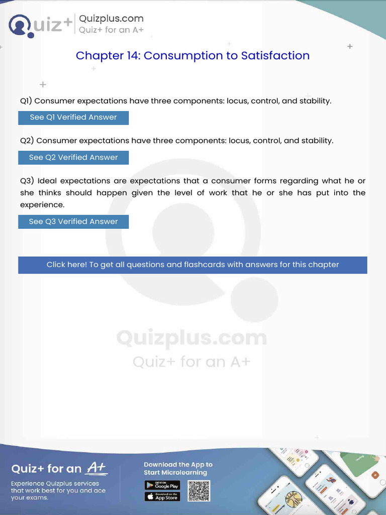 Consumer Expectations Have Three Components Locus Control and Stability ...