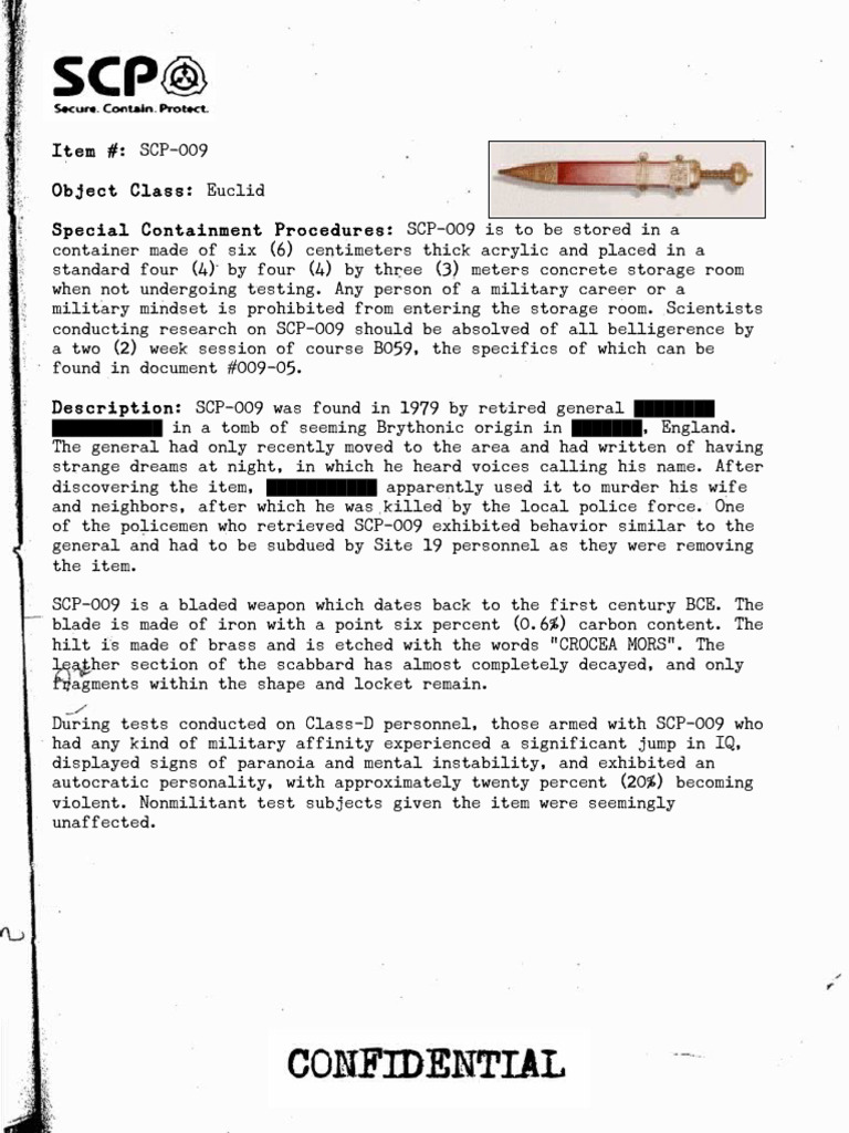 SCP 009 | PDF