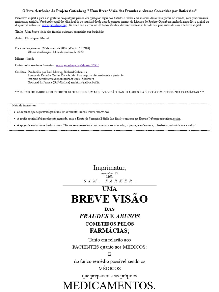 Uma Breve Visão Das Fraudes e Abusos Cometidos Por Boticários - , de ...