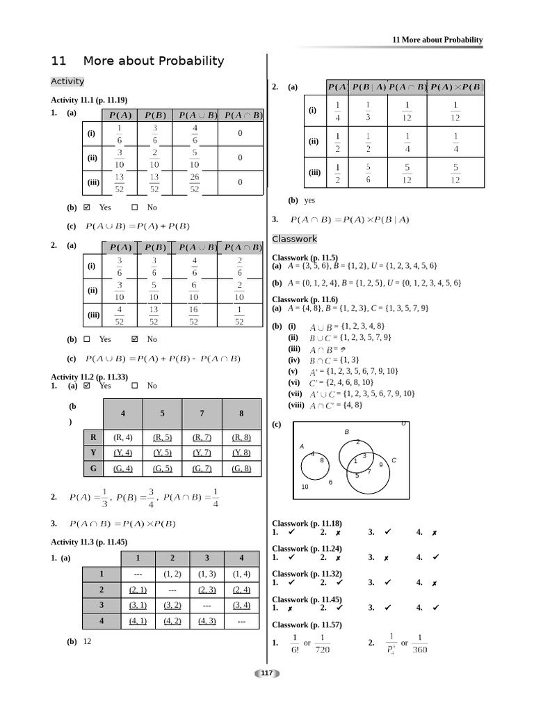 5B - Ch11 More About Probability | PDF | Probability