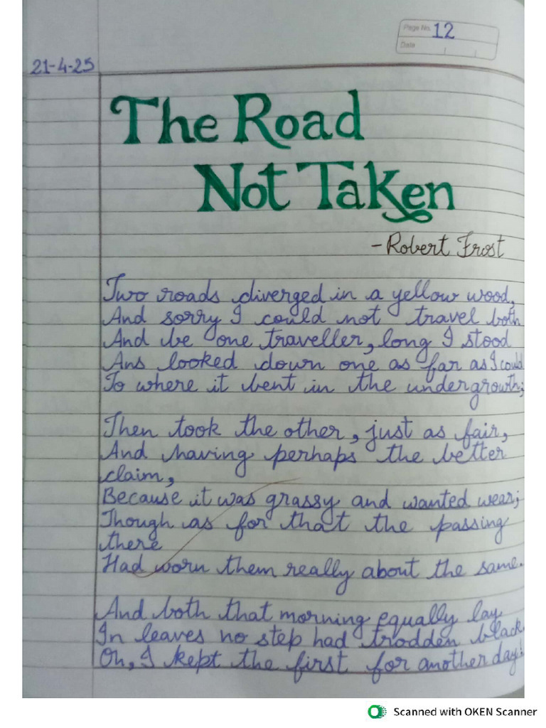 The Road Not Taken | PDF