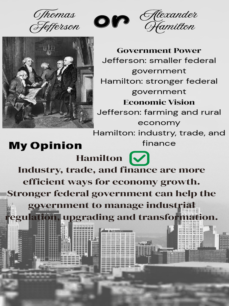 Jefferson vs. Hamilton | PDF