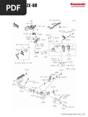 2024 Ninja® ZX-6R PARTS DIAGRAM Muffler(s) | PDF | Vehicle Parts