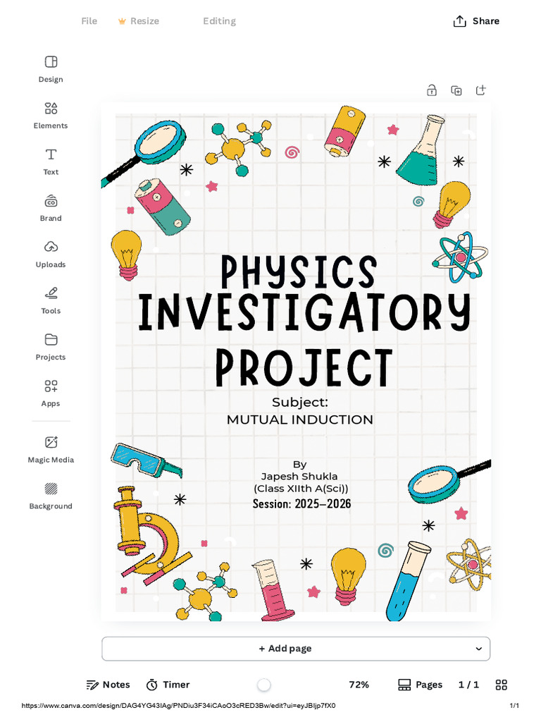 Green and Yellow Doodle Science Project Cover A4 Document - A4 | PDF