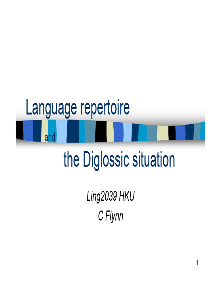 Diglossia | PDF | Linguistics | Sociolinguistics
