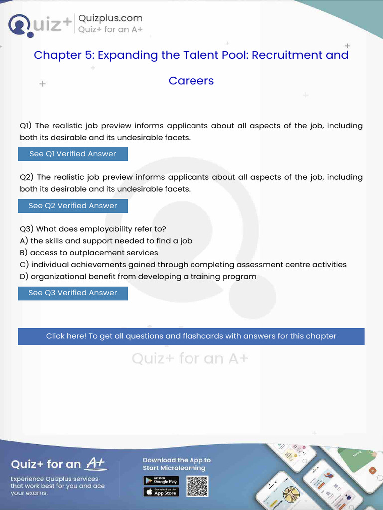 The Realistic Job Preview Informs Applicants About All Aspects of The ...
