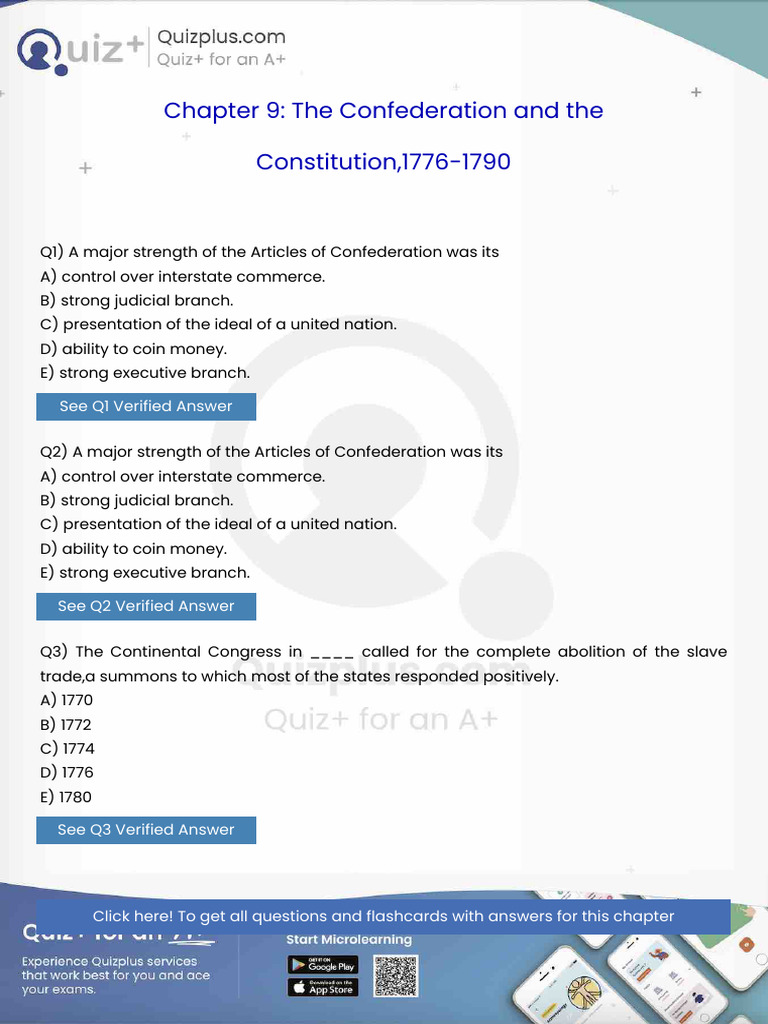 A Major Strength of The Articles of Confederation Was Its | PDF ...