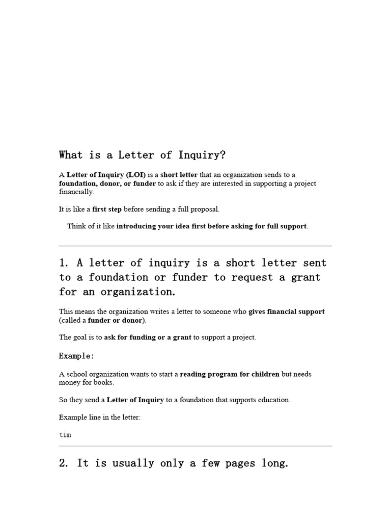 Parts of The Letter of Inquiry in The Example | PDF | Human Communication