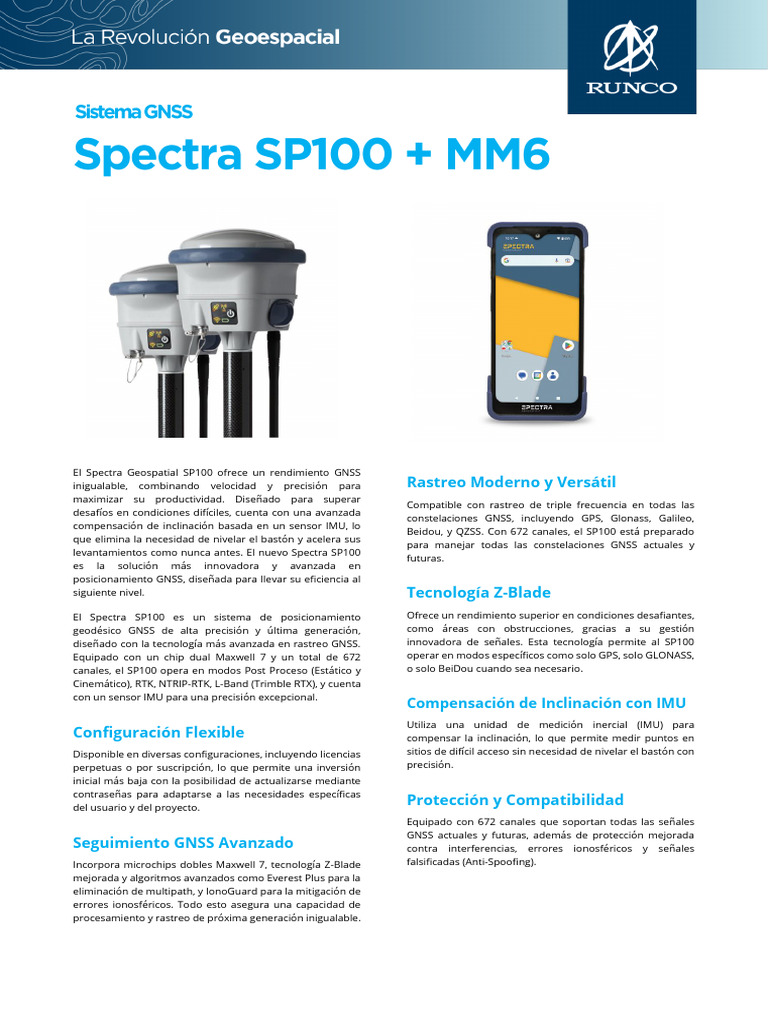 Spectra Sp100 Mm6 Sistema Caracteristicas | PDF | Sistema de ...