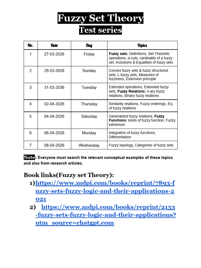 Fuzzy Test Series | PDF