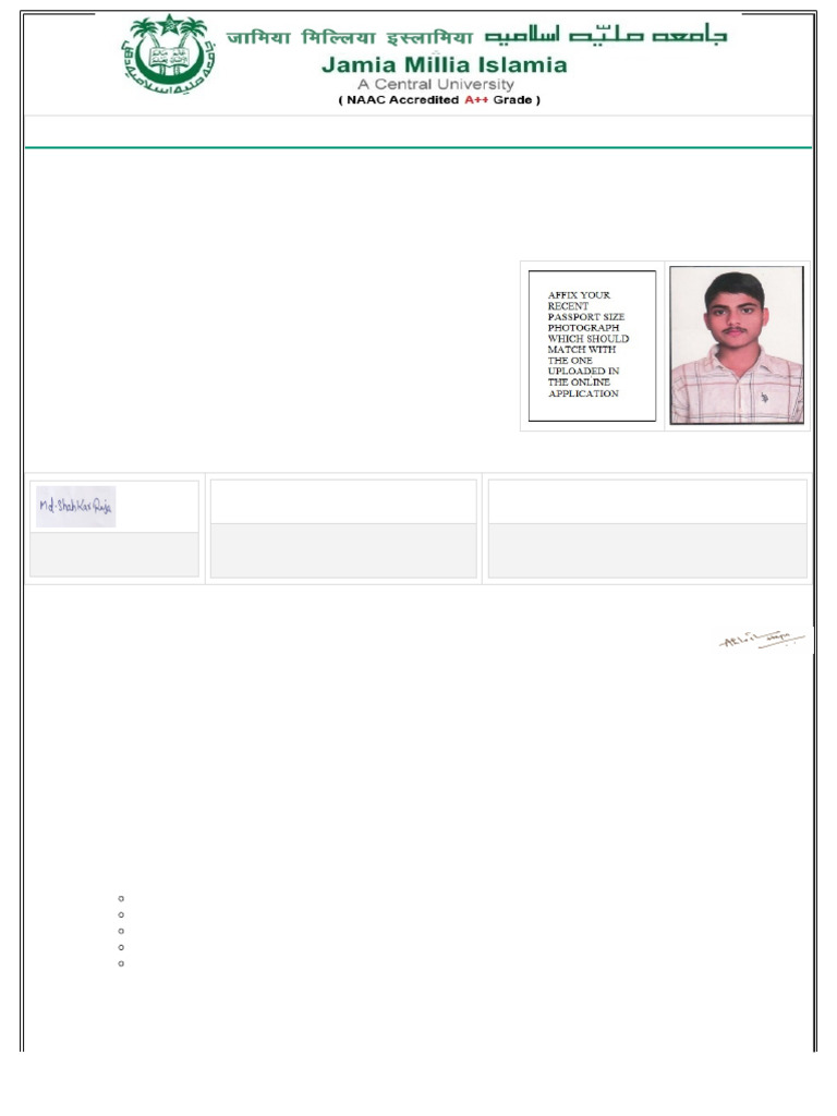 Admit Card | PDF | Identity Document