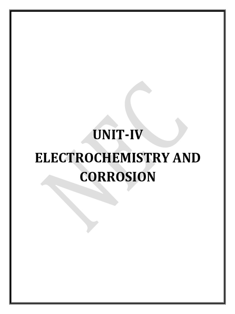 Electrochemistry and Corrosion | PDF | Corrosion | Rechargeable Battery