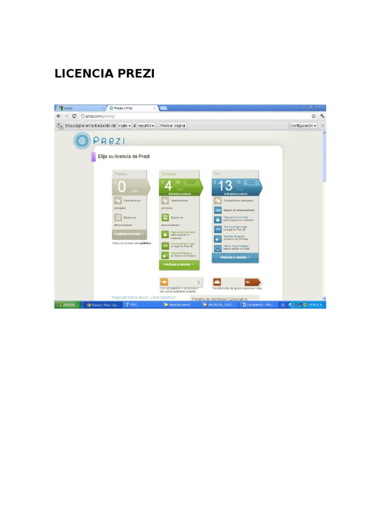 Licencias y Planes de Prezi | PDF | Adobe AIR | Software