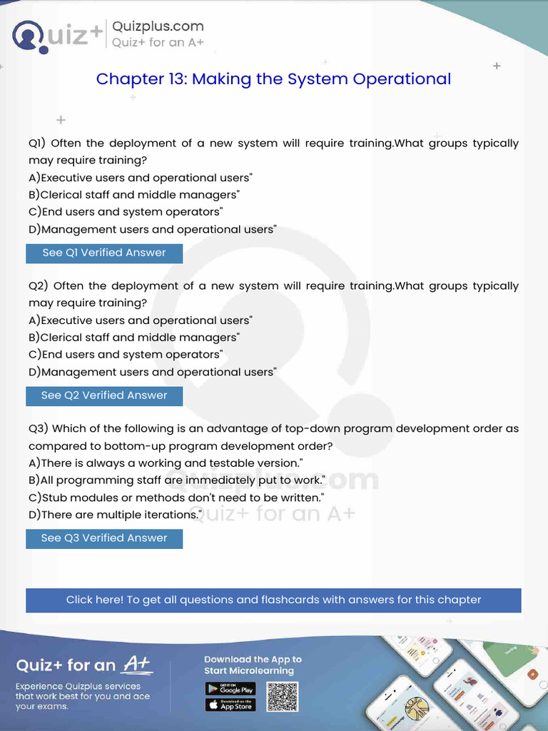Often The Deployment of A New System Will Require Trainingwhat Groups ...