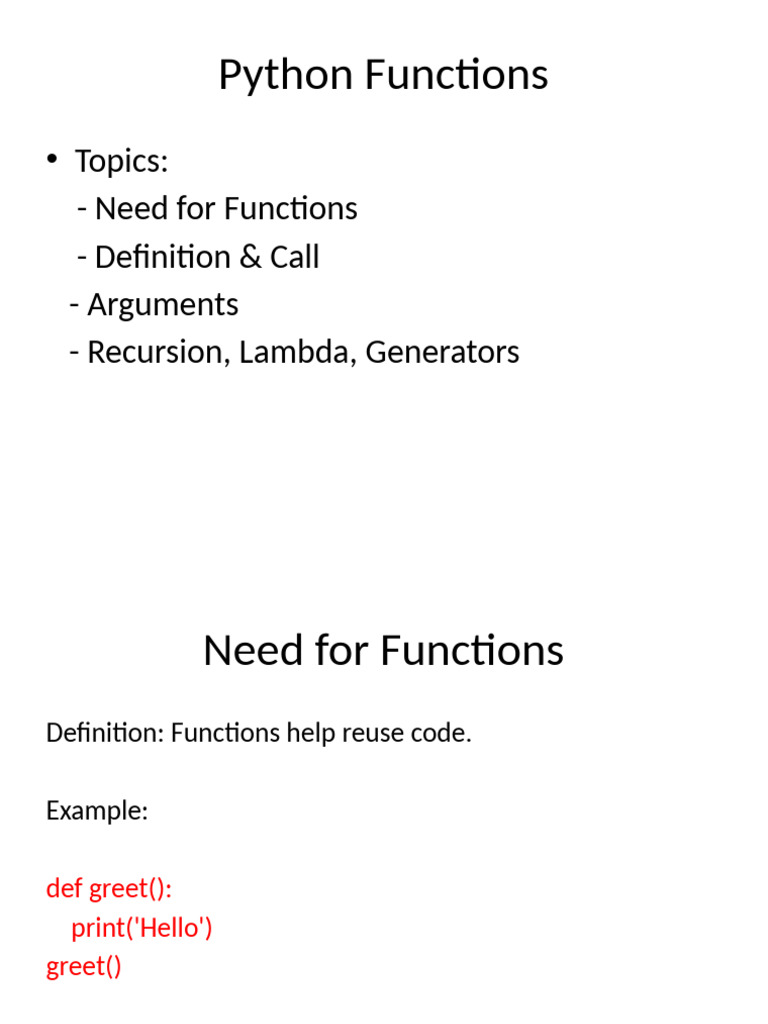 Python Functions | PDF
