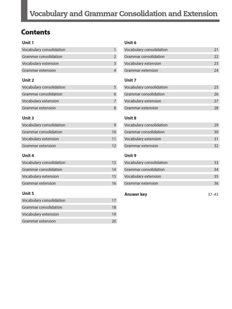 All Clear TRF2 SEC - B Vocabulary and Grammar | PDF