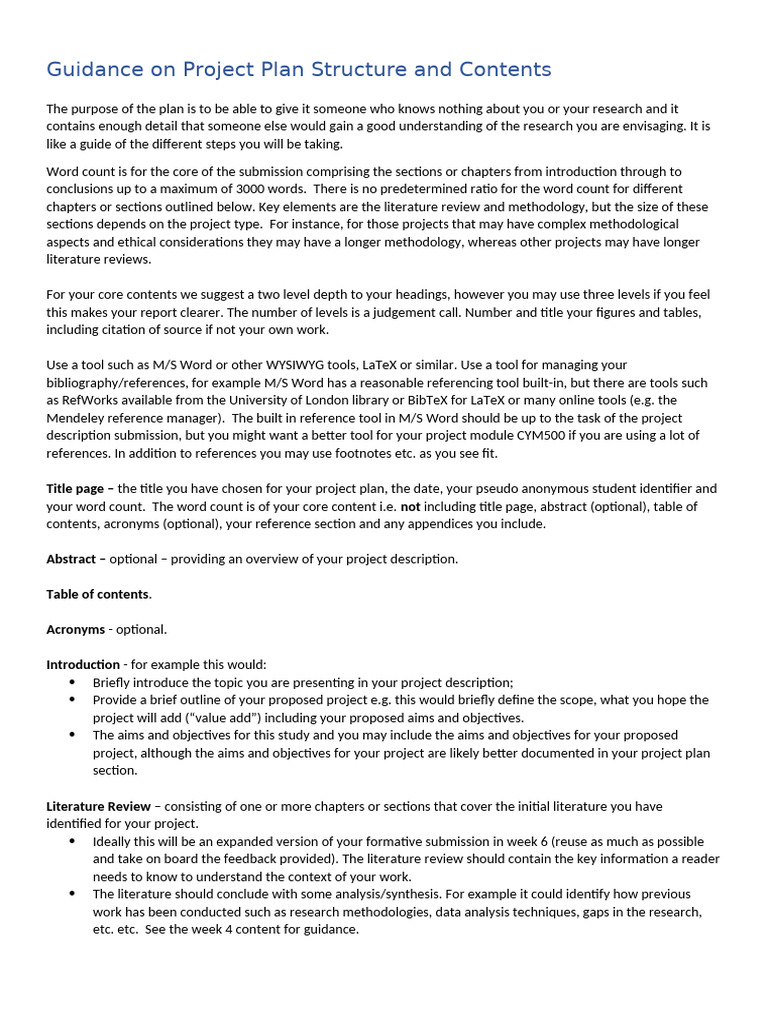 Project Plan Guidelines and Marking Criteria 2026 | PDF | Methodology