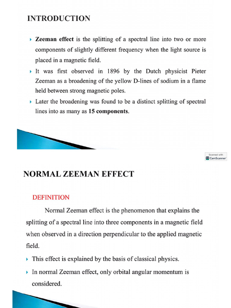 Zeeman Effect | PDF