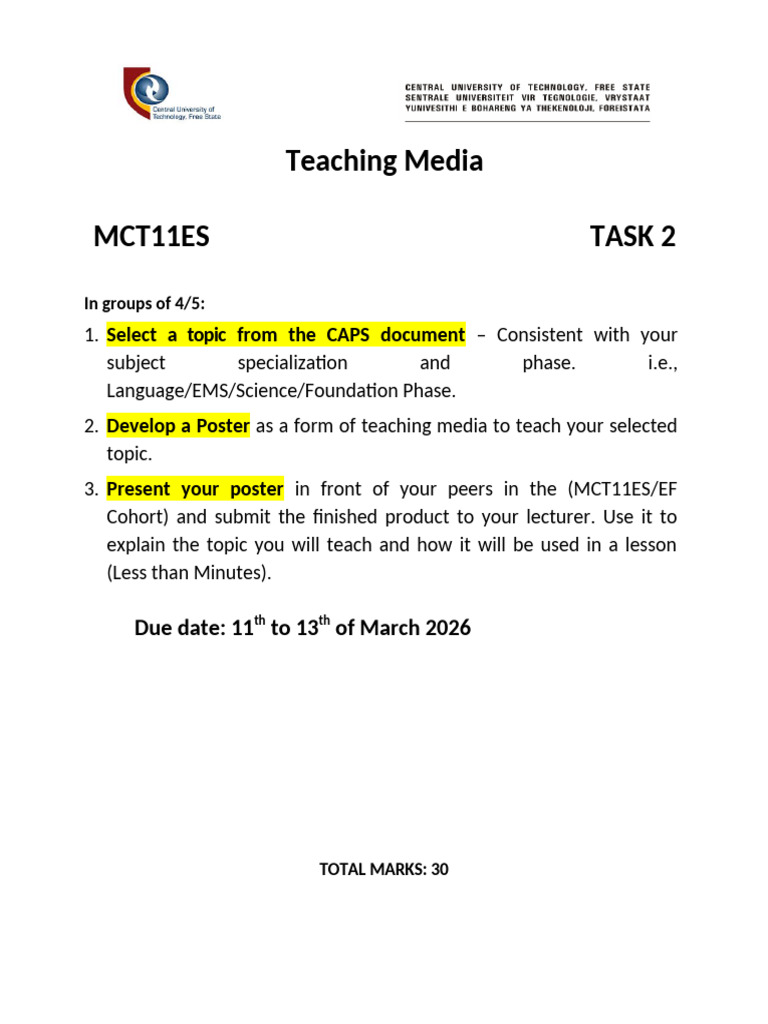Task 2 - Poster & Presentation (2026) | PDF | Creativity | Learning