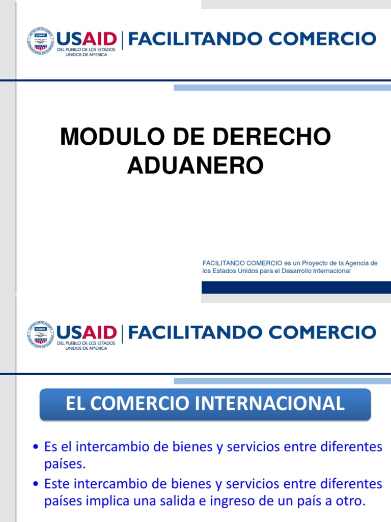 Modulo de Derecho Aduanero USAID PROMEPRU
