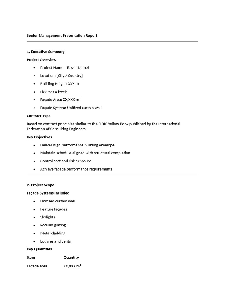 Senior Management Presentation Report | PDF