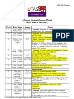 AHP Calendar Semester Two Hobart 2012