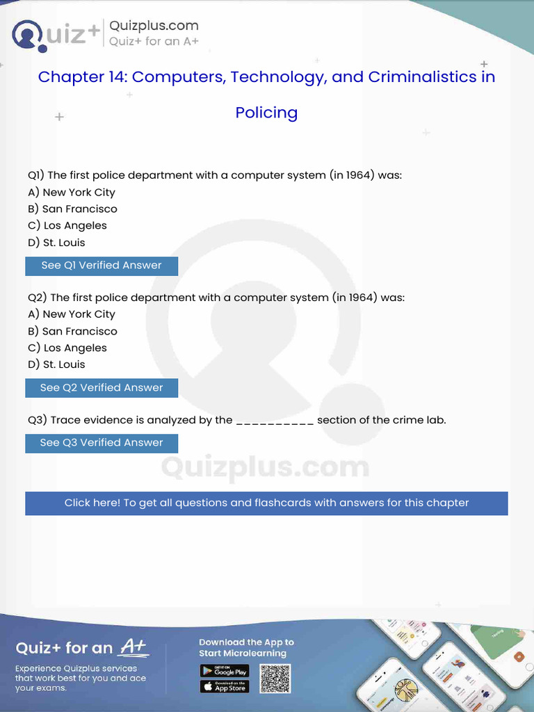 The First Police Department With A Computer System in 1964 Was | PDF