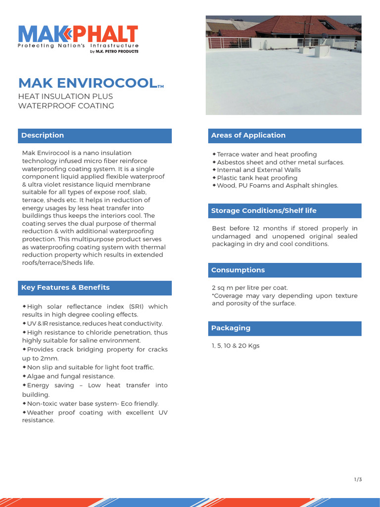 Mak Envirocool | PDF | Building Insulation | Coating