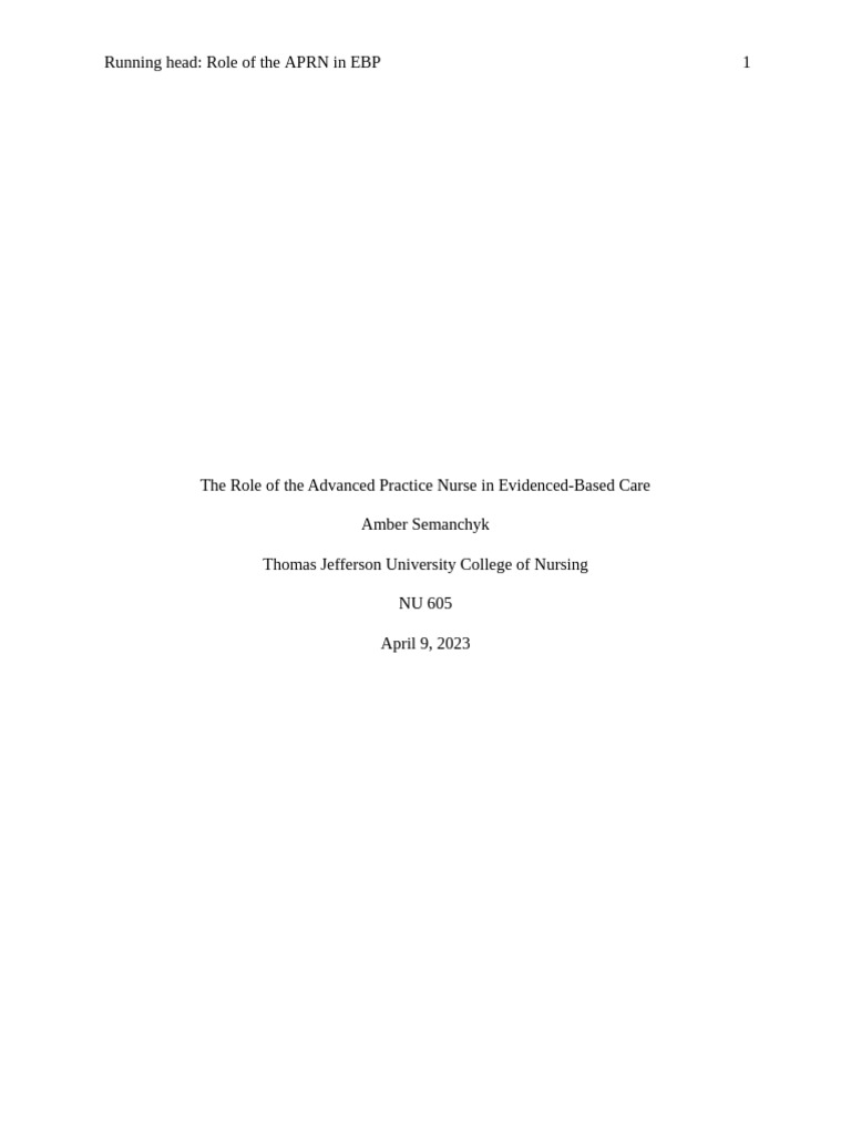 Completed Role Paper | PDF