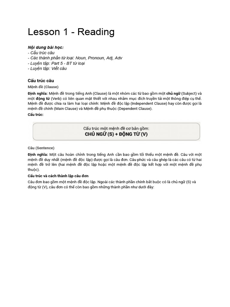 Lesson 1 - Reading | PDF