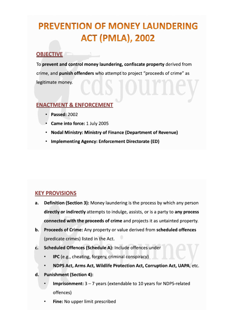 Pmla Act 2002 | PDF
